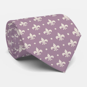 Cravate Fleur De Lis motif en argent sur arrière - plan vi