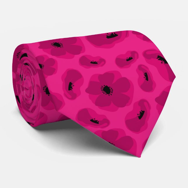 Cravate Fleur de pop-up élégante et personnalisable (Roulé)