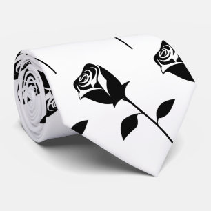 Cravate Fleur de Saint-Valentin noire Thunder_Cove