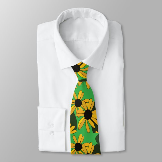 Cravate Fleur de Susan aux yeux noirs Floral (Attaché)