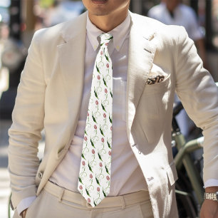 Cravate Fleur de tulipe rose