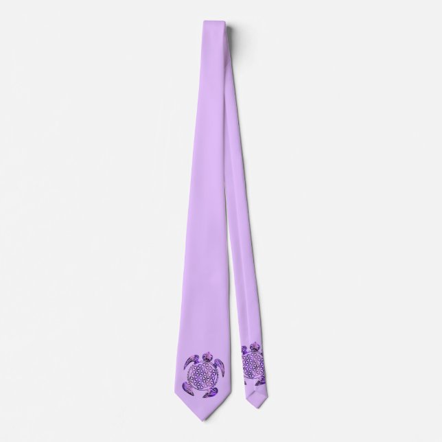 Cravate Fleur de vie / Blume des Lebens - violet de tortue (Devant)