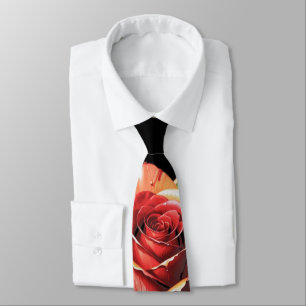 Cravate Fleur design Rose Sucre de canne unique