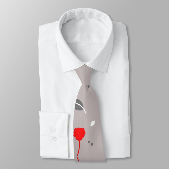 Cravate Fleur Élégante Chic Moderne  (Attaché)