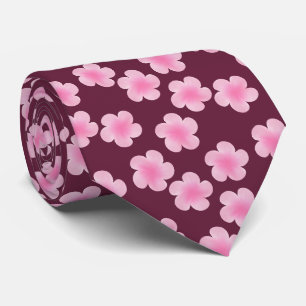 Cravate Fleur Frangipani rose Motif sans couture