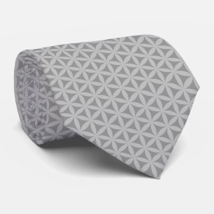 Cravate Fleur gris moyen Motif de vie