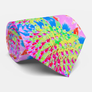Cravate Fleuron arc-en-ciel multicolore Abstrait