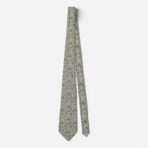 Cravate fleurs abstraites gris doré sans soudure + vos idé