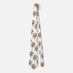 Cravate Fleurs Anciennes Fleur Rouge de l'Amour par Redout