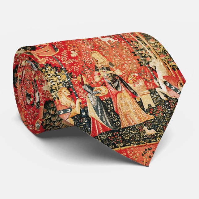 Cravate Fleurs, Animaux, Lion, Imaginaire (Roulé)