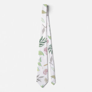 Cravate Fleurs aquarelles festives