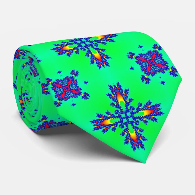 Cravate Fleurs Artdeco dans le style rétro (Roulé)