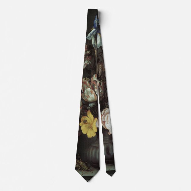Cravate Fleurs Baroques Anciennes par Balthasar van der As (Devant)