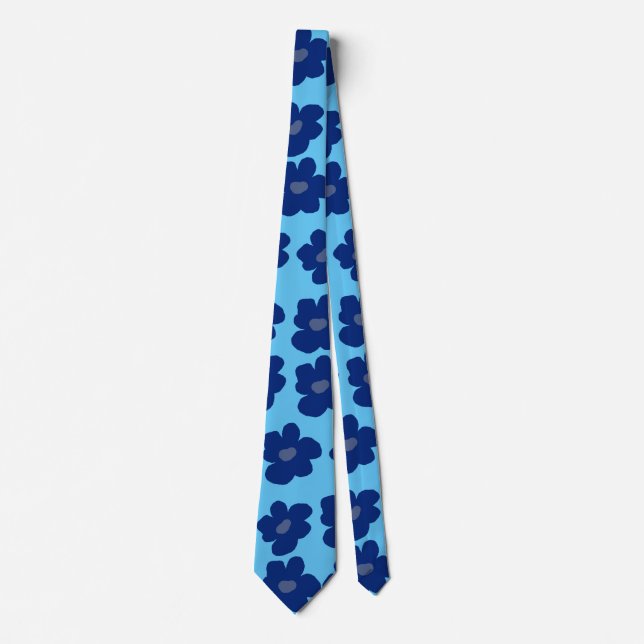 Cravate Fleurs bleues (Devant)