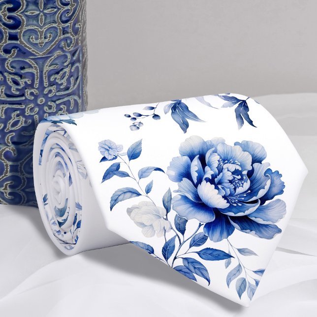 Cravate Fleurs bleues (Créateur téléchargé)