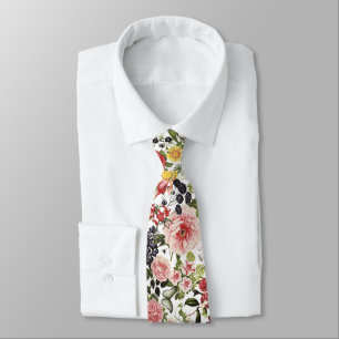 Cravate Fleurs botaniques vintages Gardener Florist