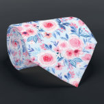 Cravate Fleurs d'aquarelle et feuilles 2<br><div class="desc">Fleurs d'aquarelle peintes à la main et feuilles</div>