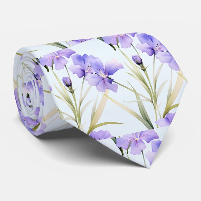Cravate Fleurs de bureau décontractées noué au cou Bohème (Roulé)