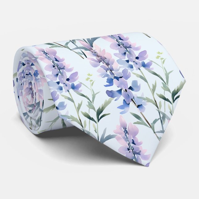 Cravate Fleurs de bureau décontractées noué au cou Bohème (Roulé)