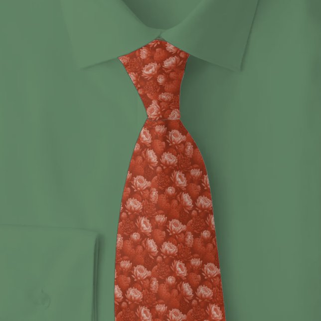 Cravate Fleurs de Cactus en Terracotta (Créateur téléchargé)