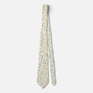 Cravate fleurs de jardin aquarelle Fleur sauvage Prairie d
