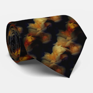 Cravate Fleurs de rose jaune Motif d'art naturel