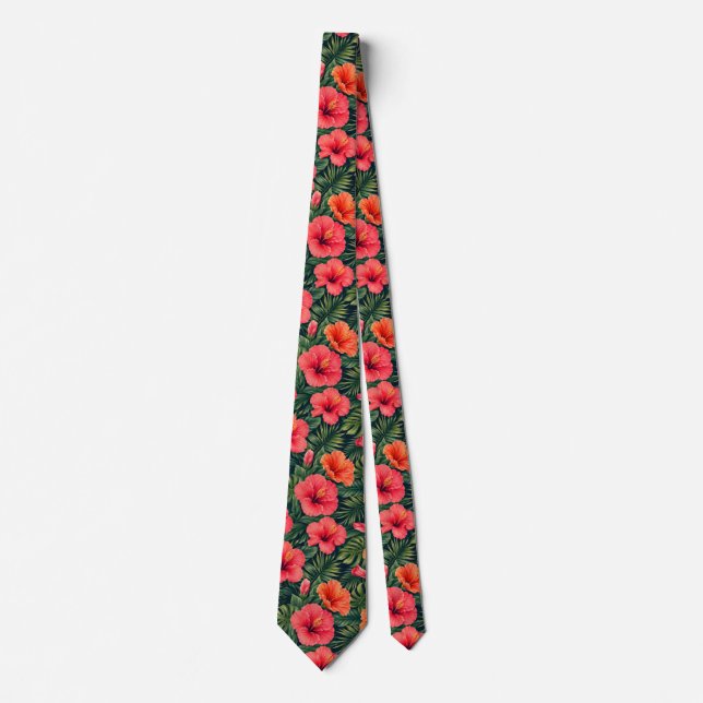 Cravate Fleurs de Tilleul Tropical Vibrant (Devant)