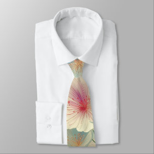 Cravate Fleurs en fleurs – Art botanique pastel doux #1