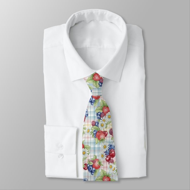 Cravate Fleurs et Fruits (Attaché)