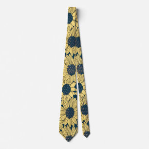 Cravate Fleurs jaunes