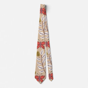 Cravate Fleurs motifs florales sans soudure, oiseaux, papi
