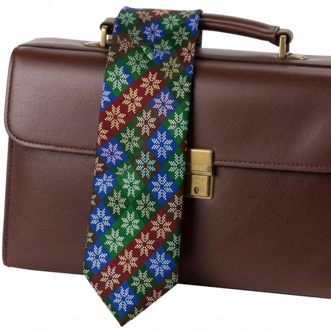 Cravate Fleurs Poinsettiennes Abstraites Chic, Fêtes (Elegant holiday poinsettia necktie)