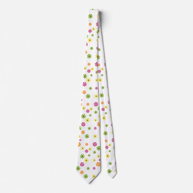 Cravate Fleurs Pop Art motif sans couture + vos idées (Devant)