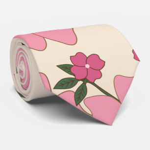 Cravate Fleurs Roses, Motif Floral, Motif De Fleurs
