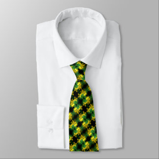 Cravate Fleurs sauvages jaunes Abstrait petit Motif