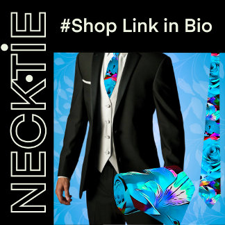 Cravate Fleurs tropicales florales