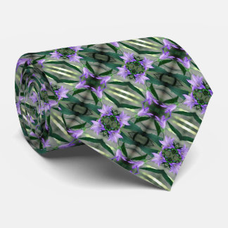 Cravate Fleurs violettes délicates Motif Abstrait