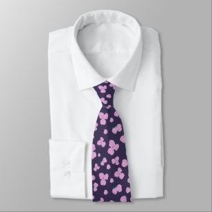 Cravate Fleurs violettes foncées vintage