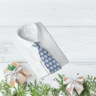 Cravate Flocon de neige en papier Rose carrelé sur dégradé