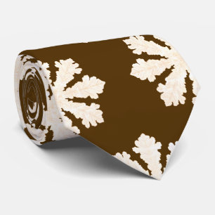 Cravate Flocon de neige marron
