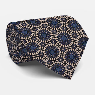 Cravate Floral Network Blue and tan Neck Tie