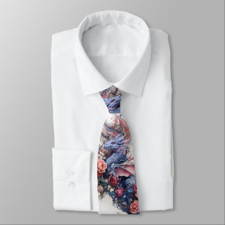 Cravate Floral Pink and Purple Dragon Wedding