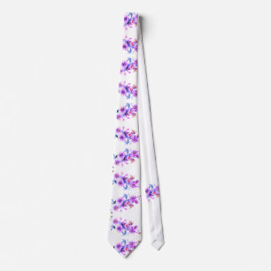 Cravate Floral pourpre
