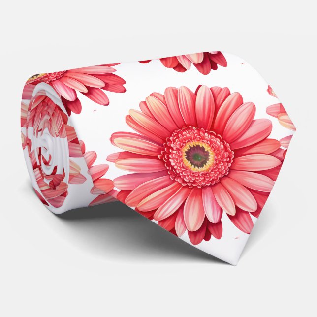 Cravate florale élégante pour mariage et occasion  (Roulé)