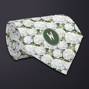 Cravate Flore d'Hydrangée blanche