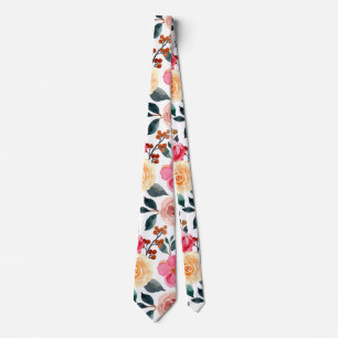 Cravate Flore verdoyant et joli motif floral