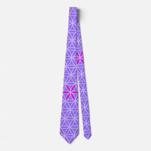 Cravate Flower Of Life - timbre sans couture motif - viole