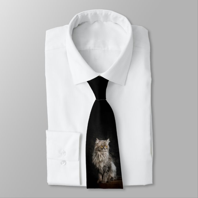 Cravate Fluffy Gris (Attaché)