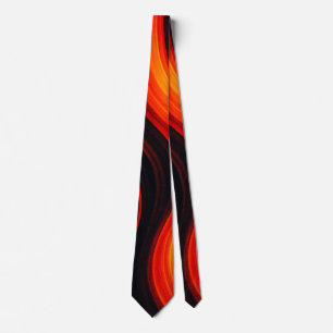 Cravate Flux de lave" - Vague Abstraite de lave