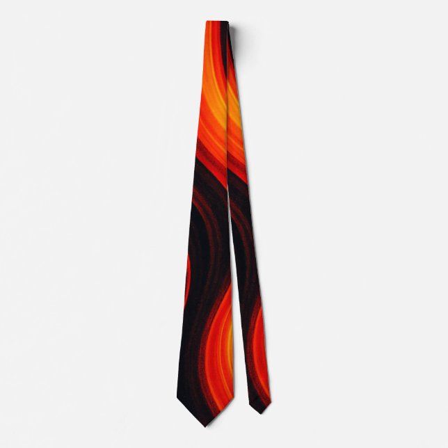 Cravate Flux de lave" - Vague Abstraite de lave (Devant)